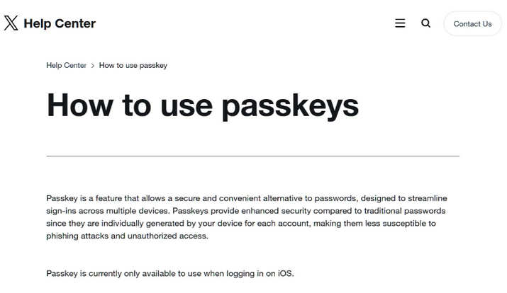 平邑苹果维修店铺分享iOS用户如何通过通行密钥(Passkey)登录 